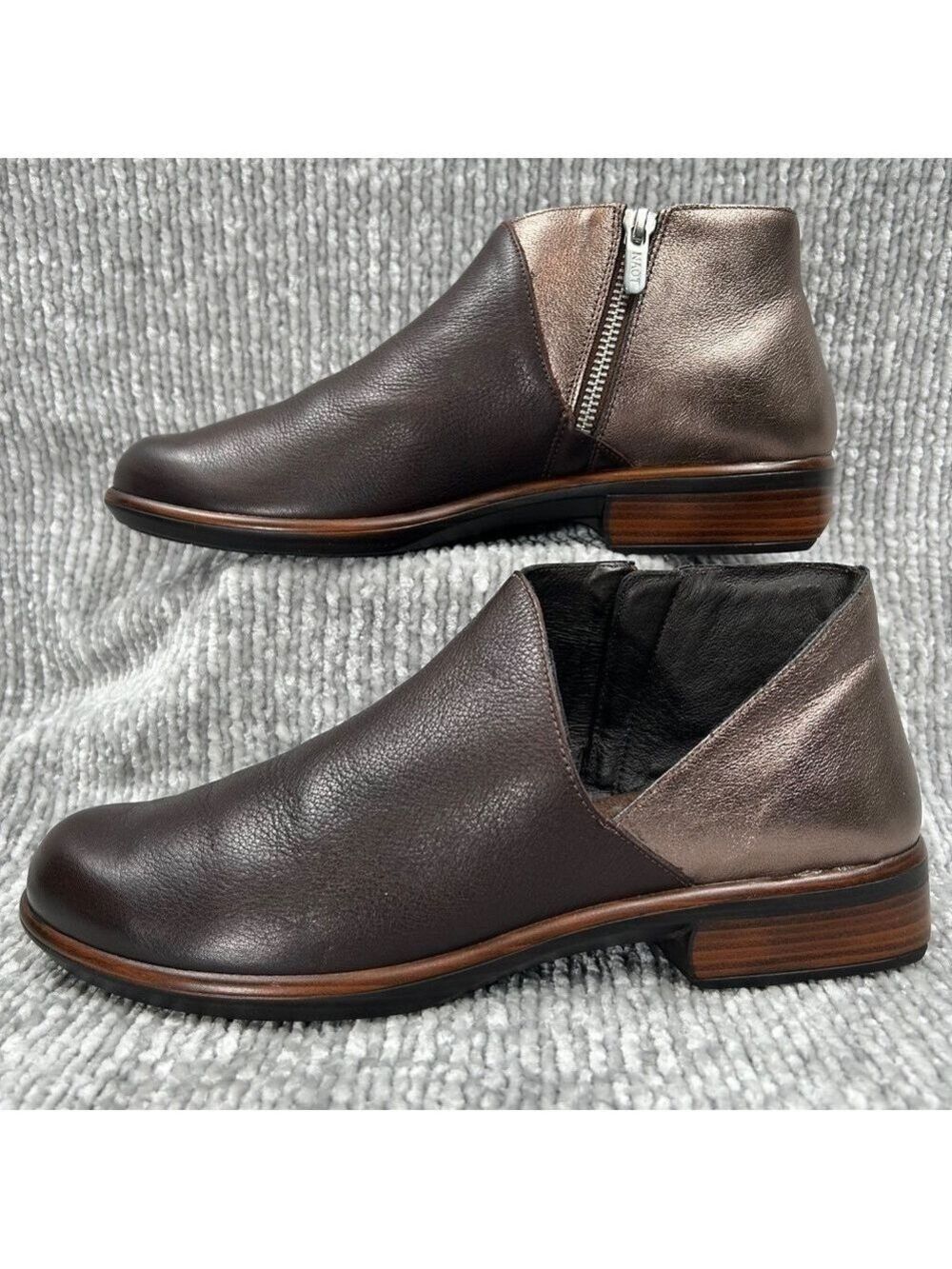 Naot Bayamo Brown Copper Cut-Out Ankle Boot Bootie Size 11-11.5